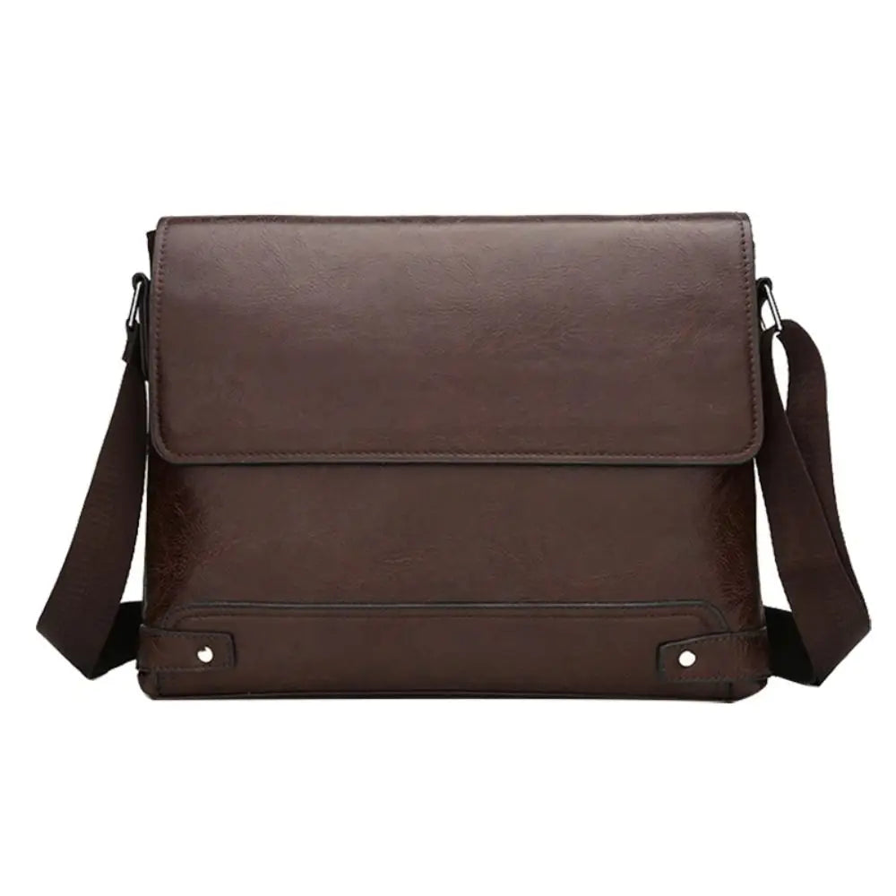 Men's PU Leather Business Briefcase — Professional Laptop Messenger Bag