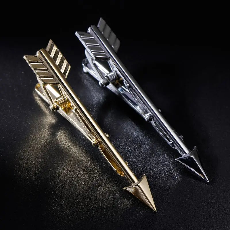 Arrow Design Metal Tie Clip — Elegant Gentleman's Accessory for Formal Wear