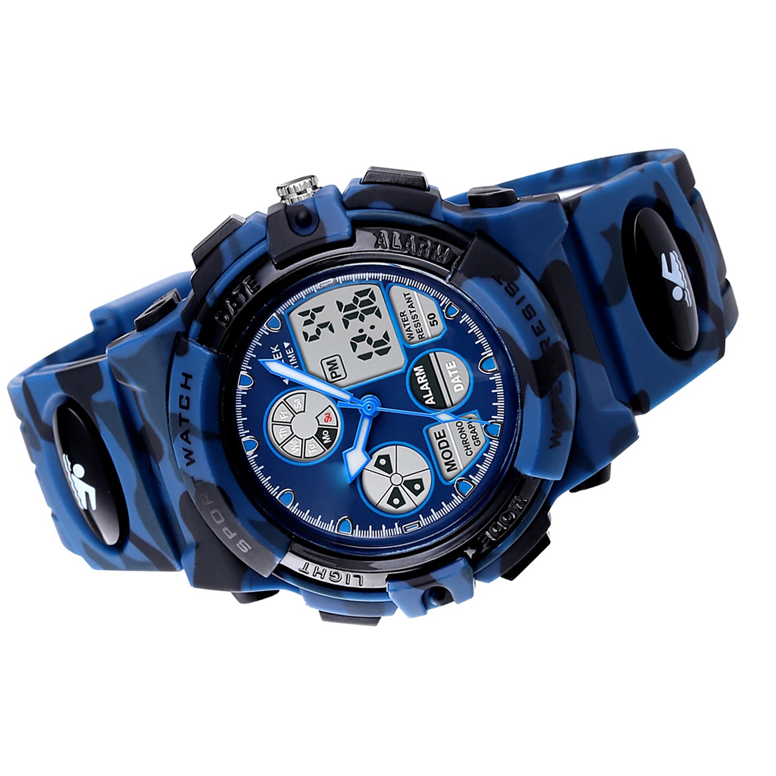 Digital Sports Watch for Kids — Waterproof Quartz Wristwatch with Alarm