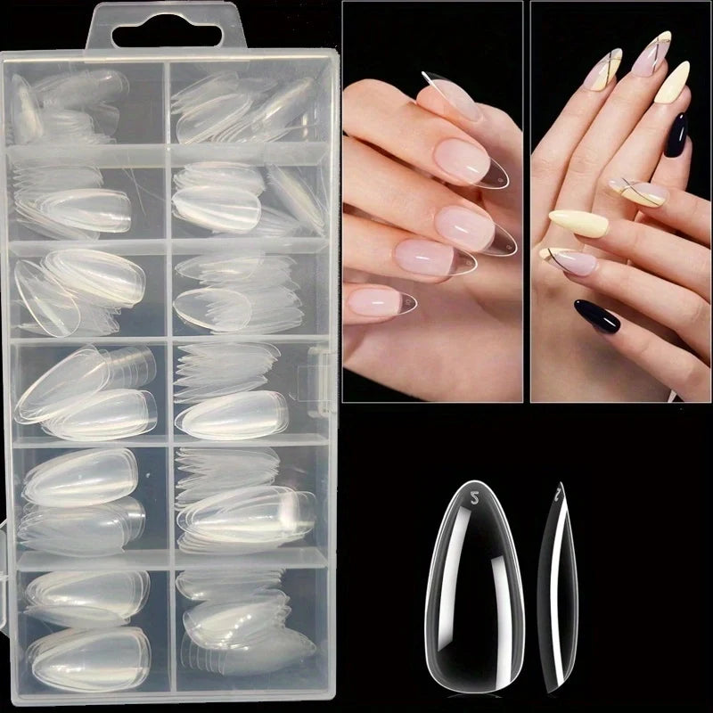 120 Piece Press-On Nail Set — Full Cover Acrylic False Nails for DIY Art