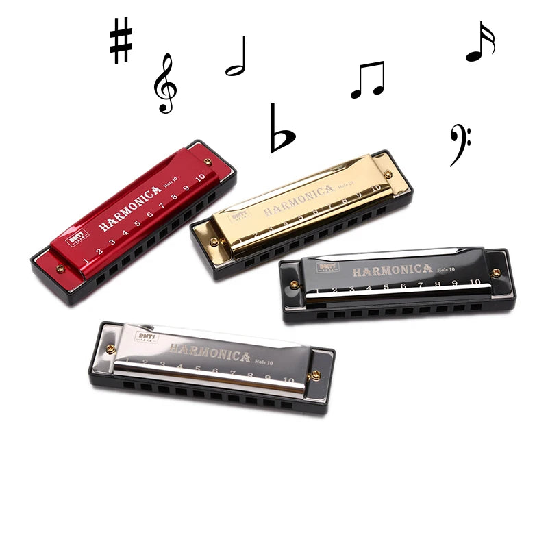 10-Hole Harmonica Mouth Organ — Musical Instrument for Beginners