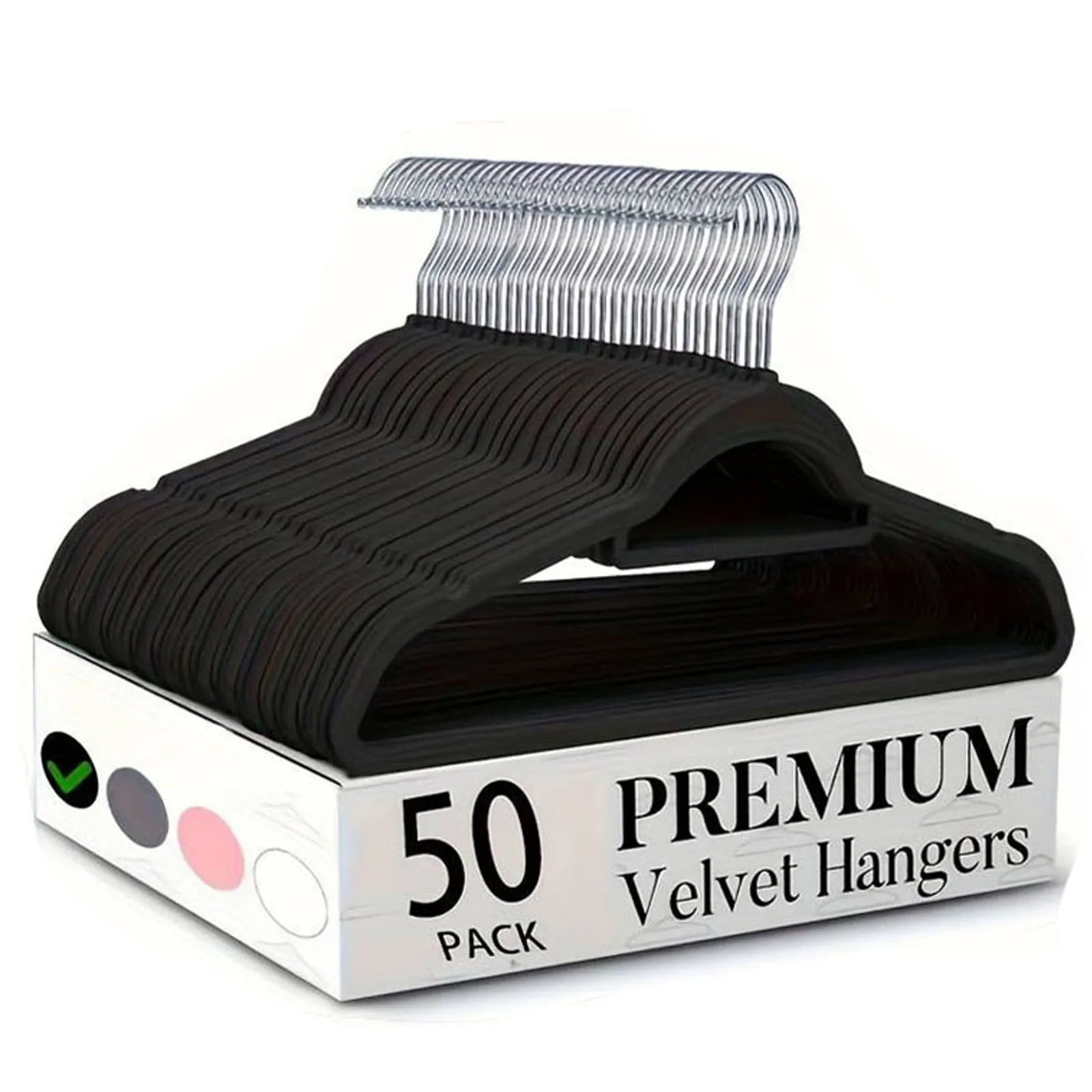 Velvet Flocked Clothing Hangers — Non-Slip Space Saving Closet Organizer