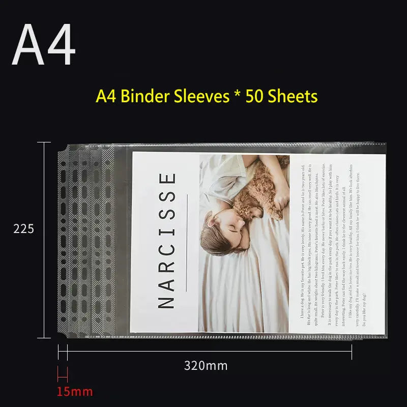 Landscape 2-Ring Binder & Document Sleeves — Professional Paper Organizer