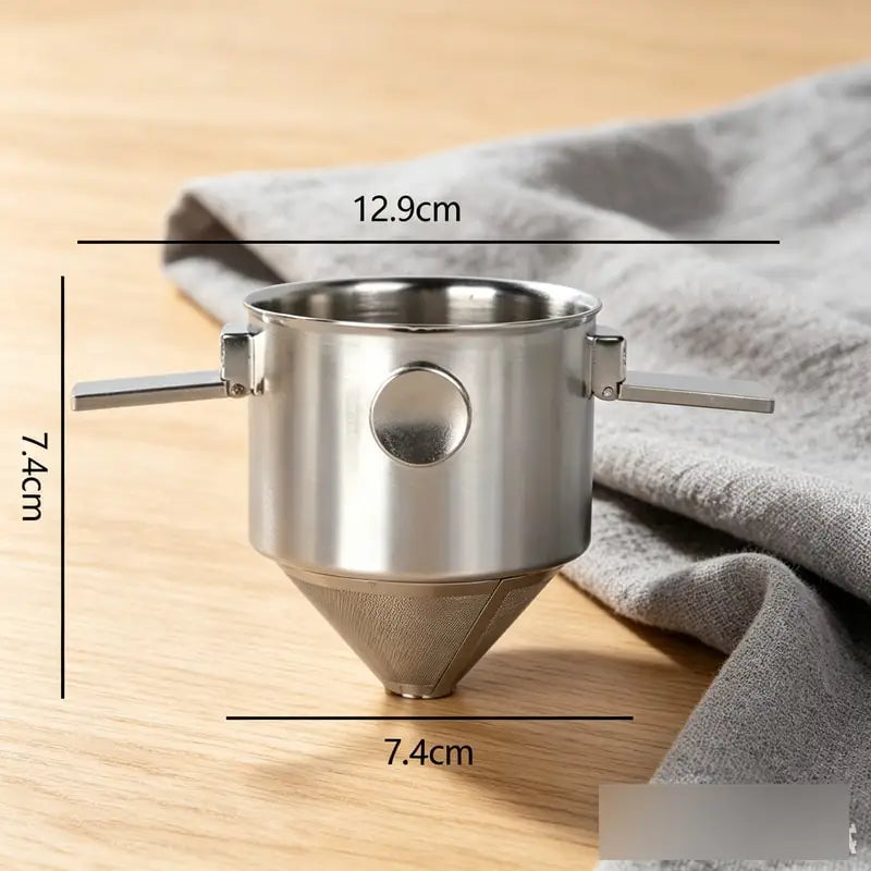 Stainless Steel Coffee Filter — Reusable Hanging Ear Pour Over Funnel