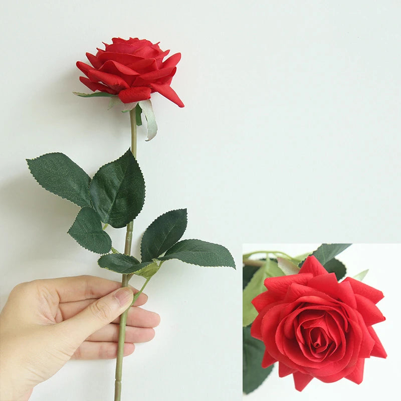 Artificial Latex Rose Flowers — Real Touch Floral Decor for Weddings