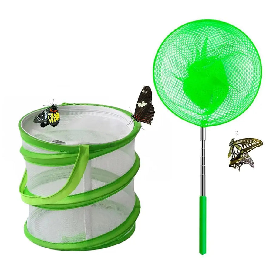 Foldable Insect Observation Cage & Catching Net — Portable Nature Study Kit