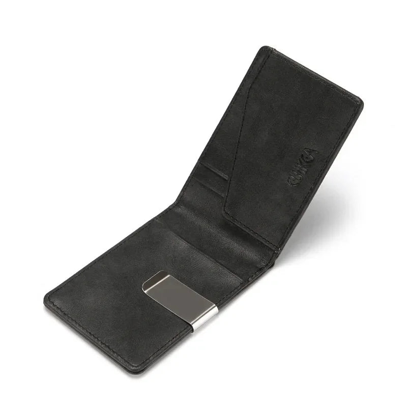 dawndesslo Leather Money Clip Wallet — Slim Card Holder & Cash Organizer
