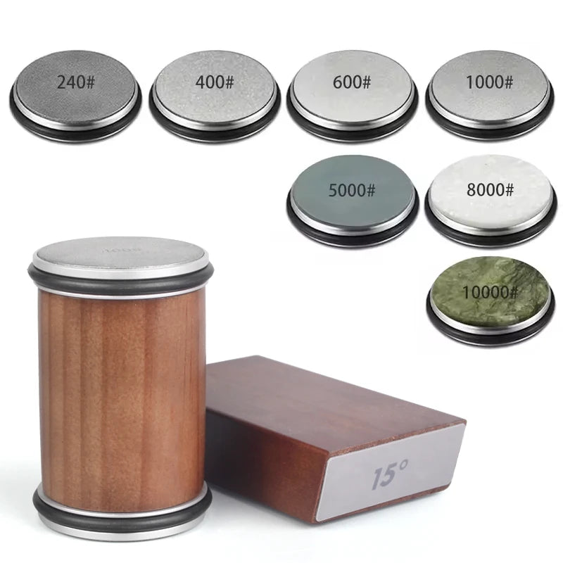 RSCHEF Rolling Knife Sharpener — Magnetic Holder & Diamond Stone Kit