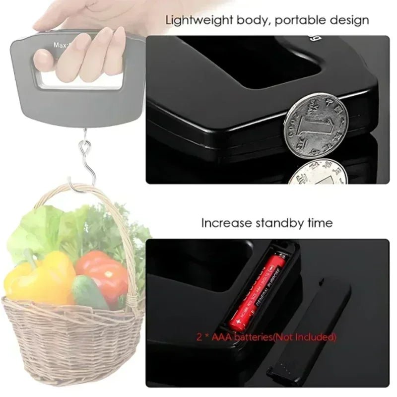 Digital Luggage Scale — Portable Electronic Suitcase Weight Checker