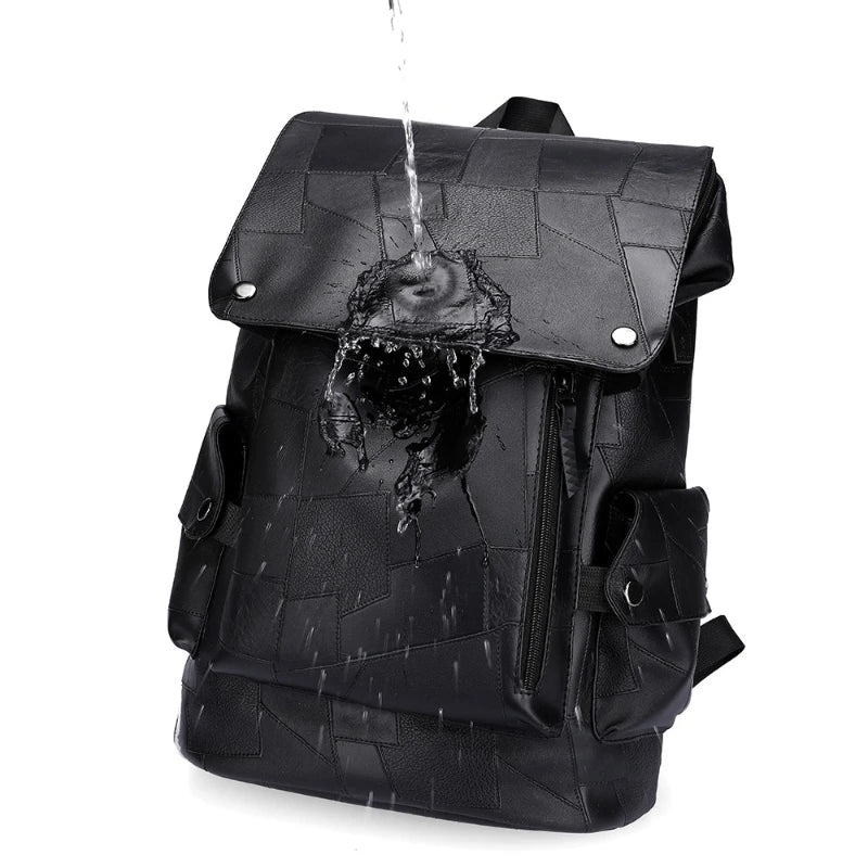 Ankeloo Business Men's Laptop Backpack — Urban PU Leather Travel Bag