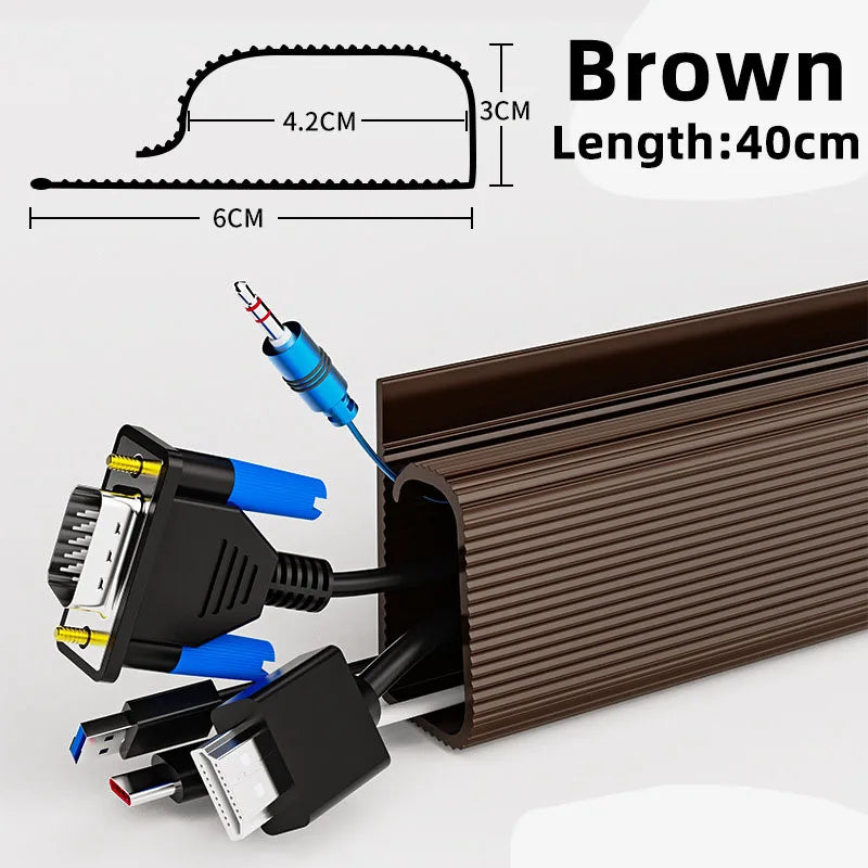 Under Desk Cable Management Kit — Cord Organizer for Home and Office