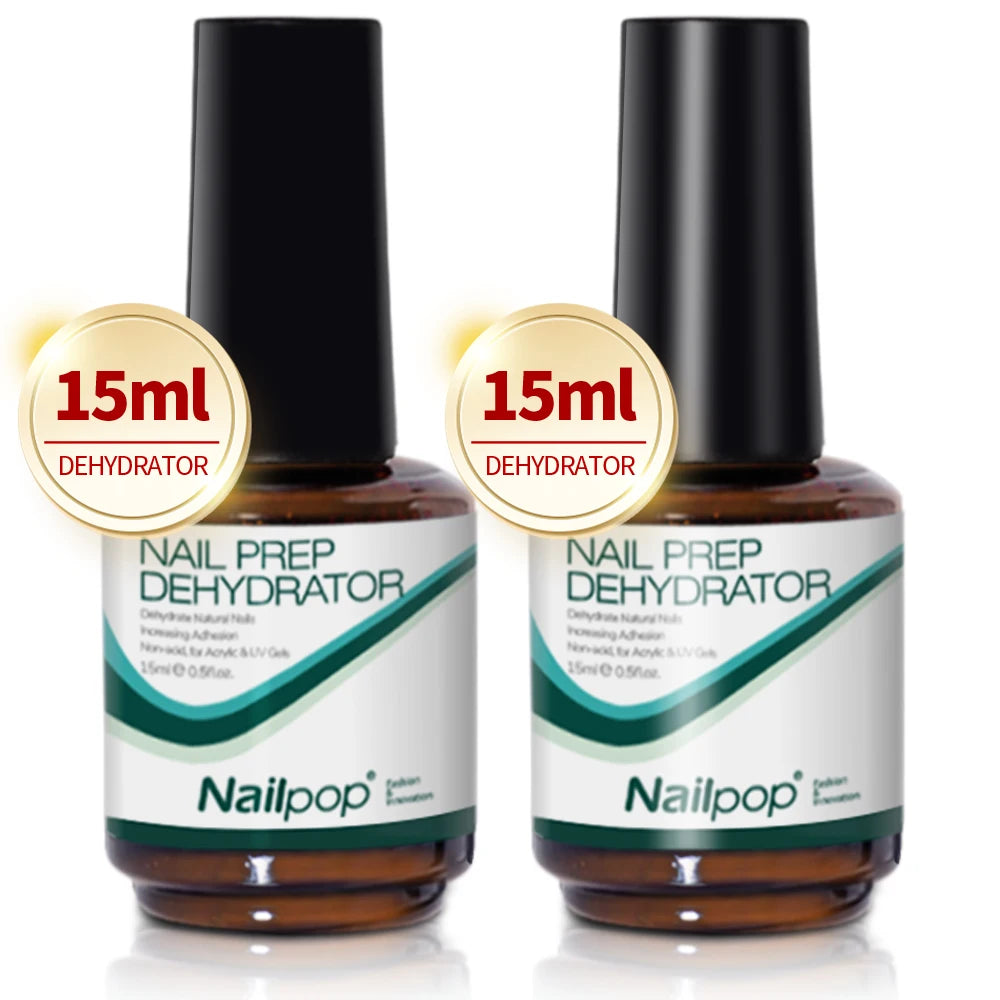 Nailpop Nail Dehydrator and Acid-Free Primer Set — Professional Prep for Long Lasting Gel Polish