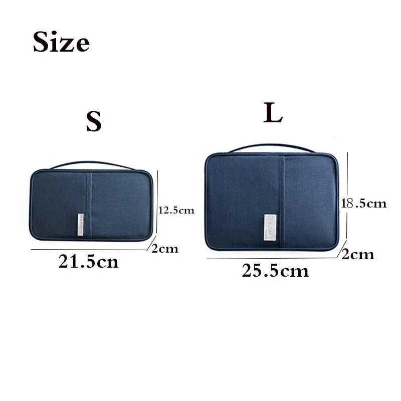 Waterproof Travel Wallet — Multi-Pocket Passport & Document Organizer