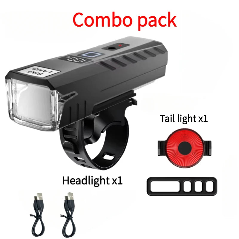 USB Rechargeable Bike Light — Auto Sensing LED Headlight for Night Riding