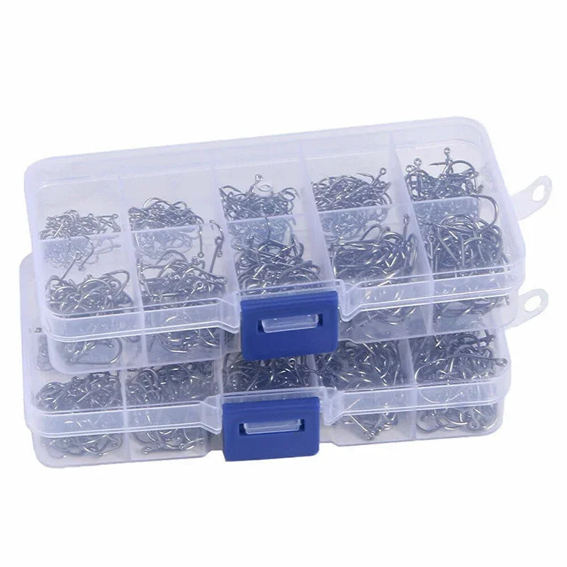Carbon Steel Fishing Hooks — Sharp Barbed Circle Hooks for Saltwater & Freshwater