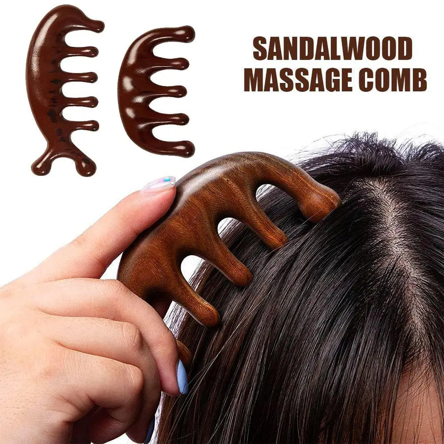 Natural Gua Sha Massage Comb — Scalp and Facial Relaxation Tool