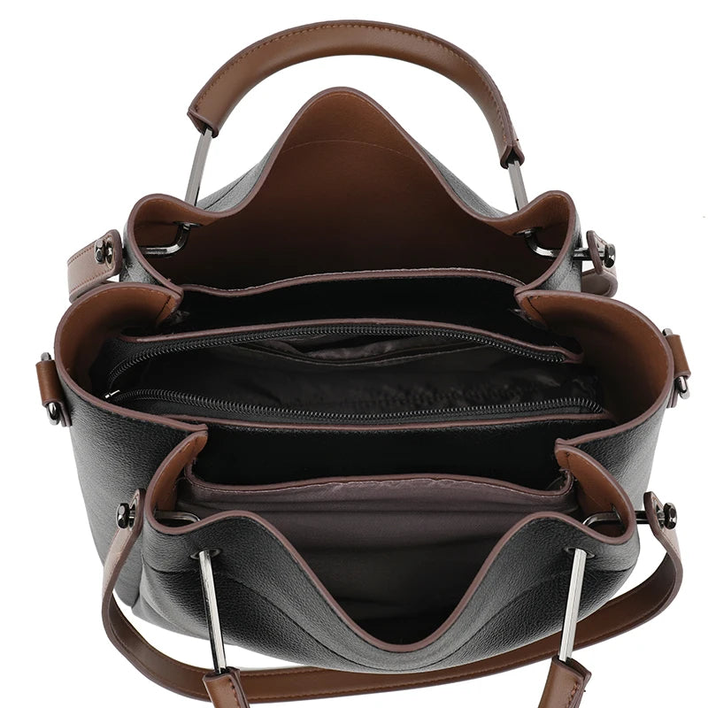 Women's PU Leather Tote Bag — Stylish Shoulder Bag for Daily Use