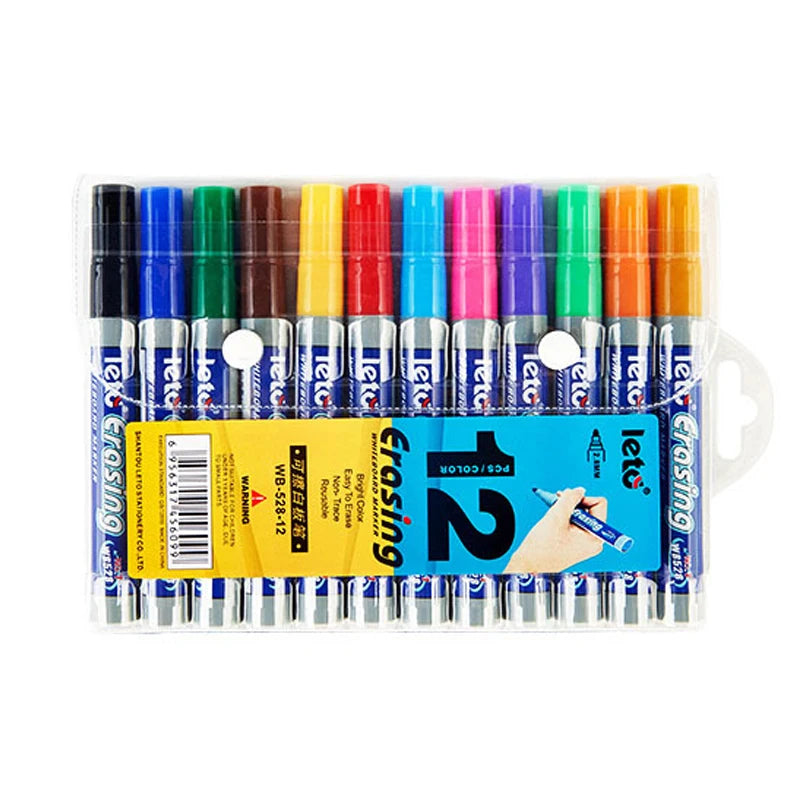 Dry Erase Whiteboard Markers — Vibrant Multi-Color Set for School and Office