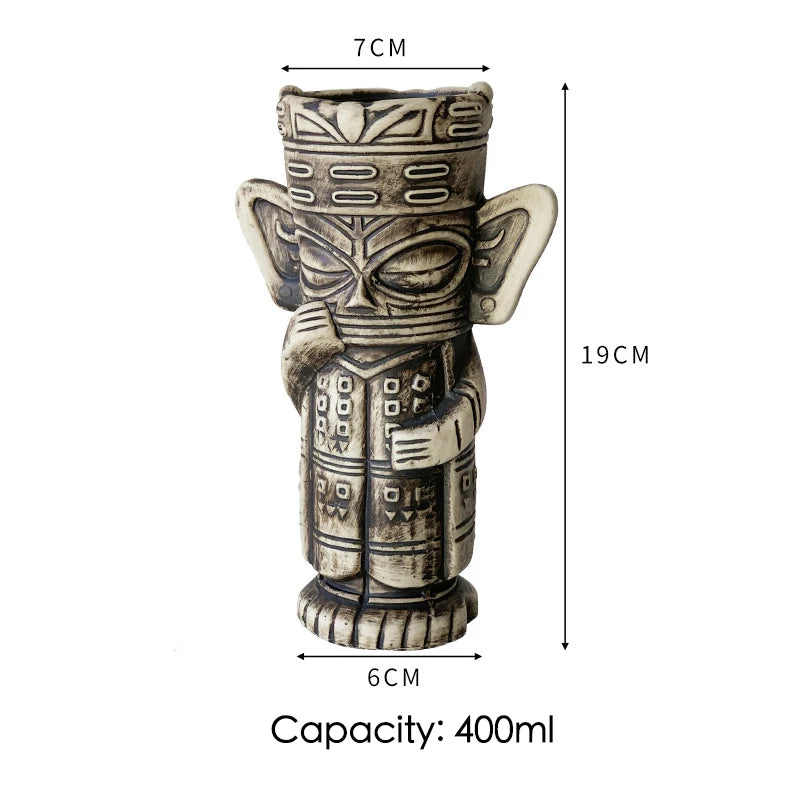 cocktailgeek Ceramic Tiki Mugs — Tropical Sculptural Drinkware for Home Bars