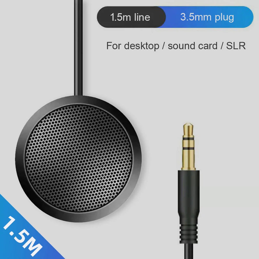 Desktop Conference Microphone — 360° Omnidirectional Condenser Mic