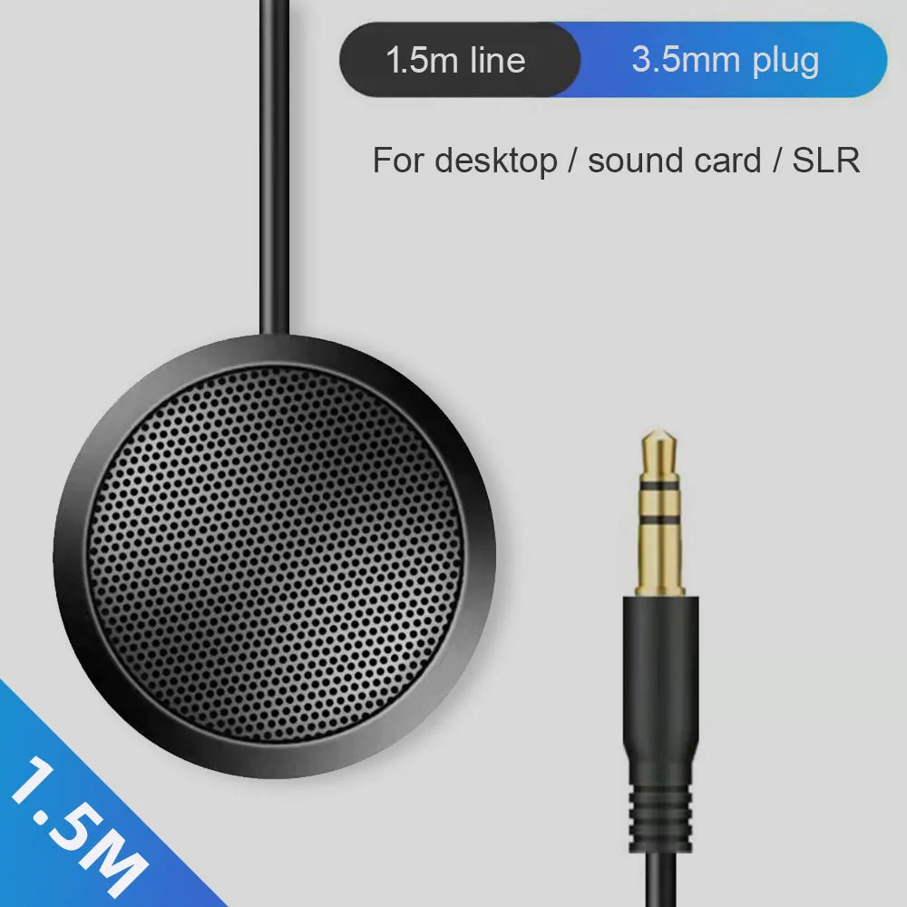 Desktop Conference Microphone — 360° Omnidirectional Condenser Mic