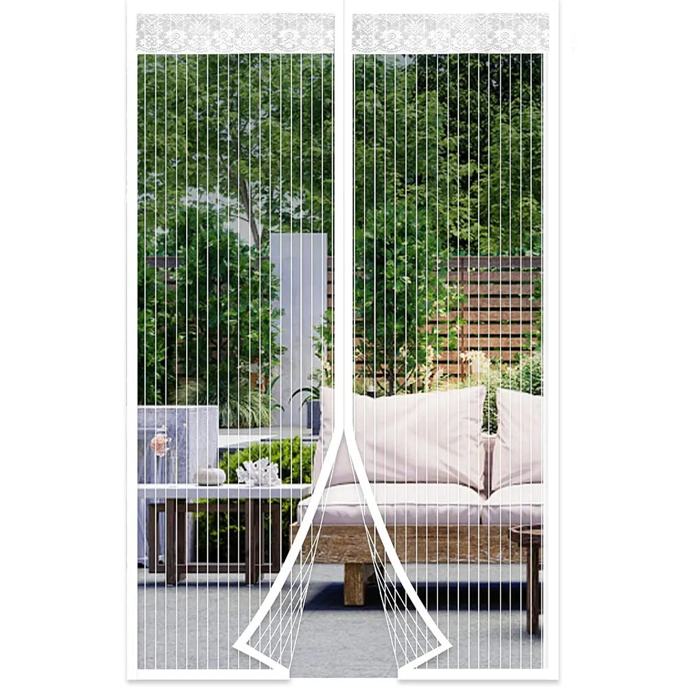 Magnetic Mesh Door Curtain — Automatic Closing Insect Screen