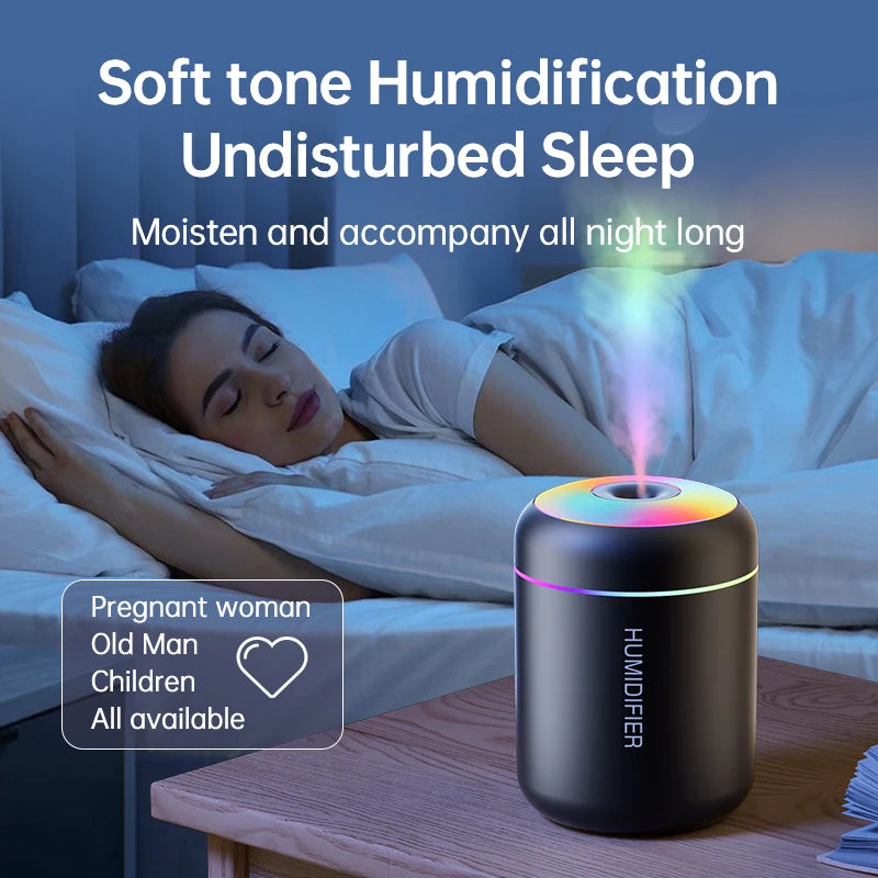 Searide Mini Air Humidifier — USB Electric Aroma Diffuser for Car and Home