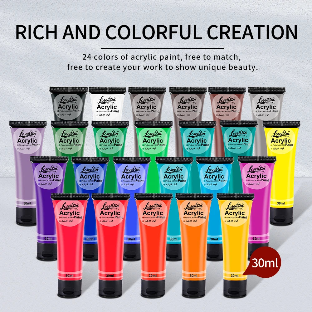 Acrylic Paint Set — Waterproof & Sun Resistant Art Supplies