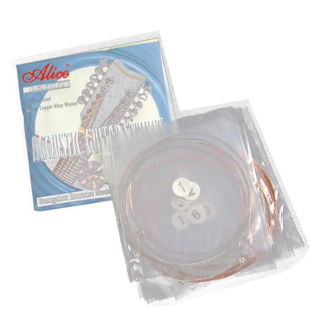 Acoustic Guitar String Set — Stainless Steel Replacement Strings for Folk Guitars