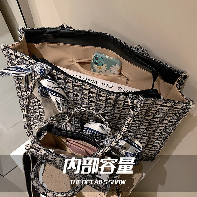TIGZUOROIIS Canvas Tote Bag — Versatile Fashion Shoulder Bag