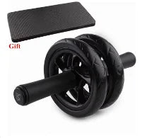 Double-Wheeled Ab Roller — Core Strength Training Set with Knee Pad