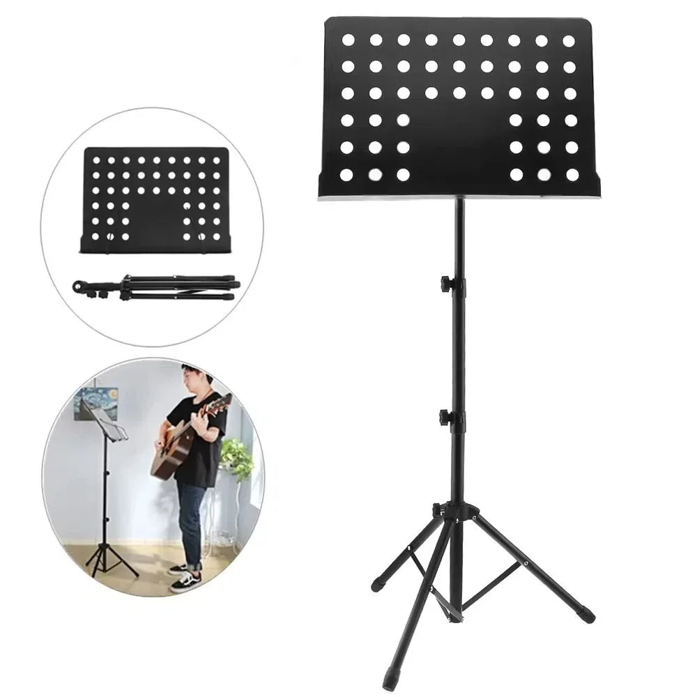 Adjustable Sheet Music Stand — Portable Foldable Book Holder with Carrying Bag