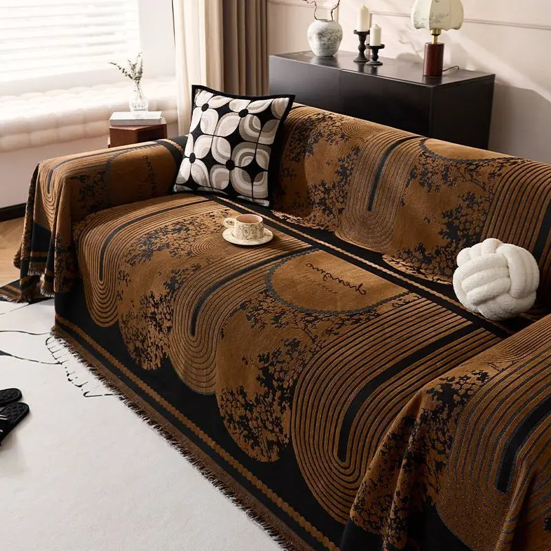 Thickened Jacquard Sofa Cover — Non-Slip Anti-Scratch Furniture Blanket