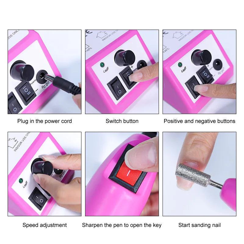 Electric Nail Drill Machine Set — Professional Manicure & Gel Removal Kit