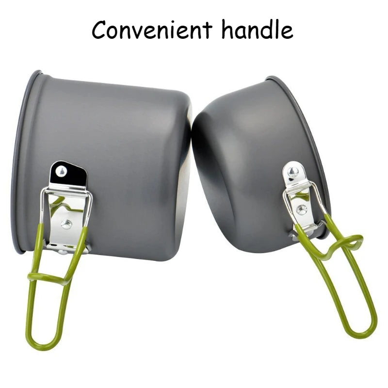 OEING Portable Camping Cookware Set — Lightweight Aluminum Cooking Kit