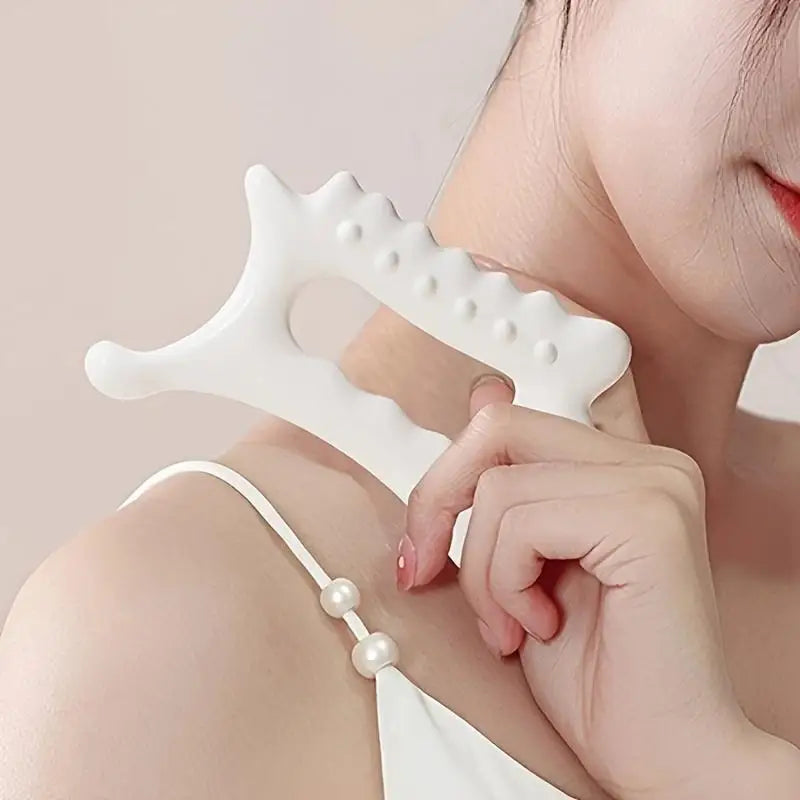 Ergonomic Handheld Gua Sha Board — Versatile Face and Body Massager