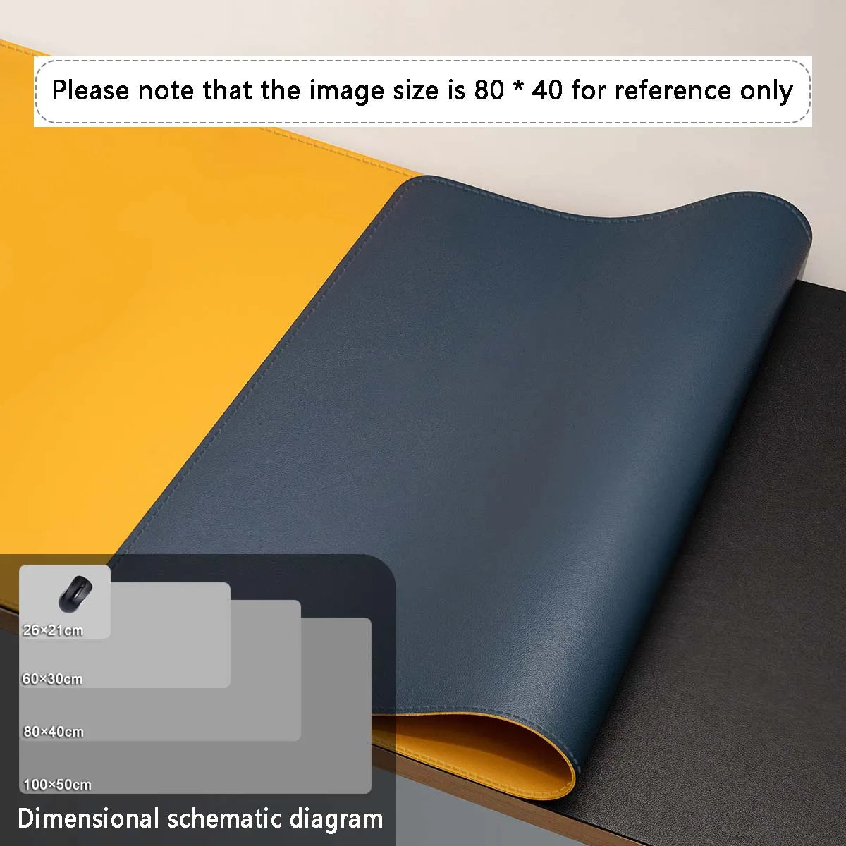 AIPHY Large PU Leather Desk Mat — Waterproof Desktop Protector for Office and Gaming