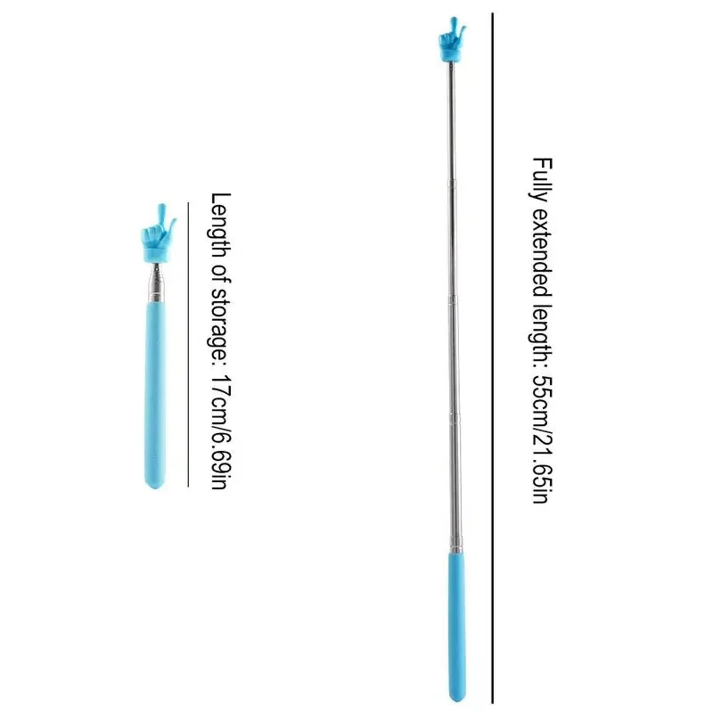 Retractable Stainless Steel Teacher Pointer — Telescopic Classroom Teaching Stick