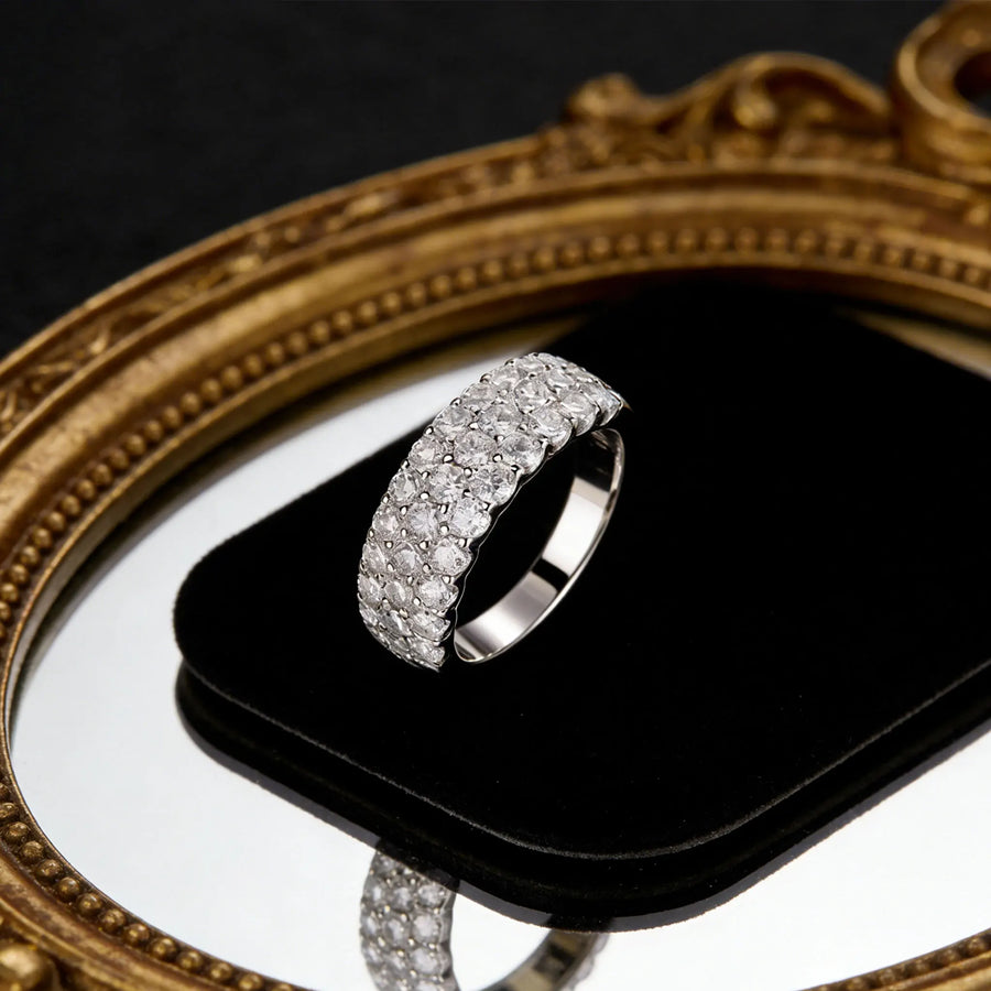 Moissanite Bridal Ring Set — 3-Piece S925 Silver Wedding Jewelry