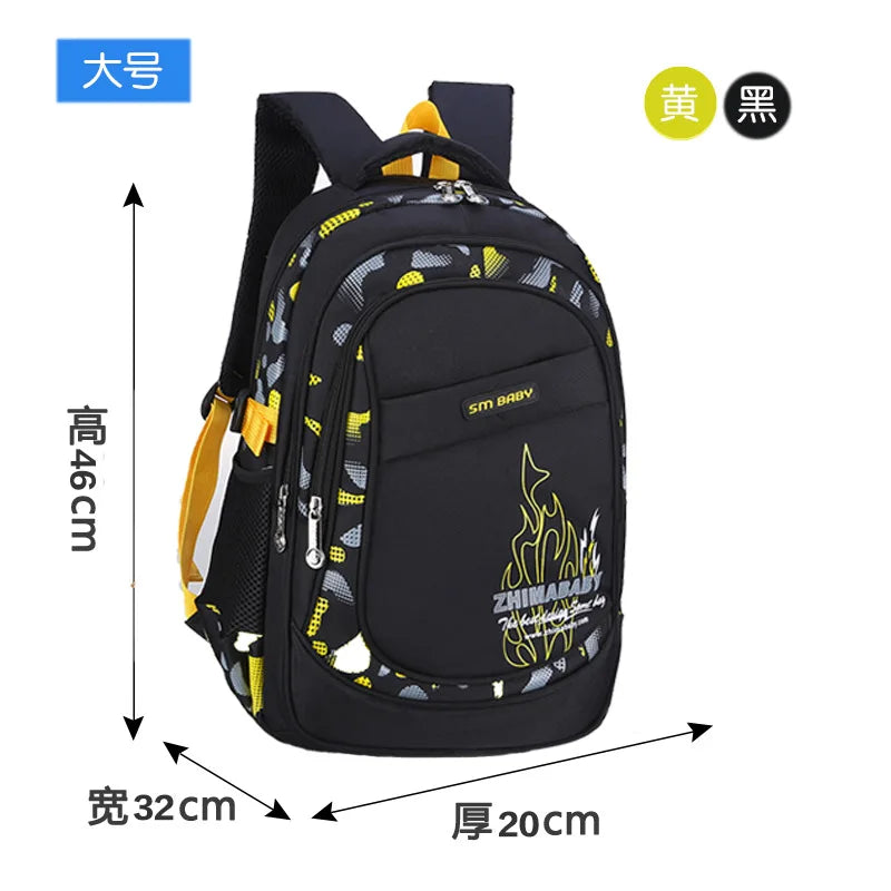SOATIM Kids School Backpack — Large Waterproof Book Bag for Boys