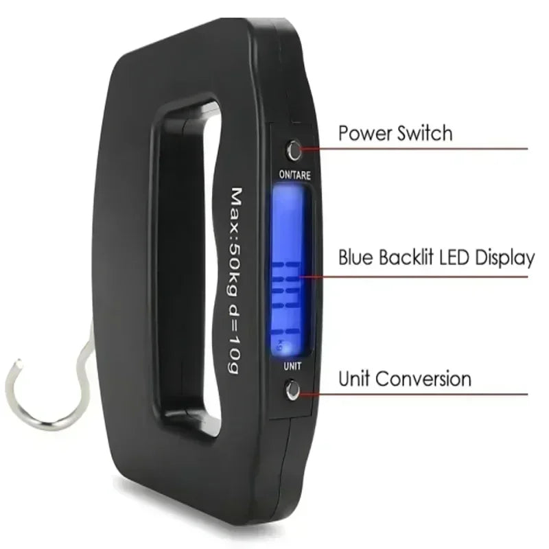 Digital Luggage Scale — Portable Electronic Suitcase Weight Checker