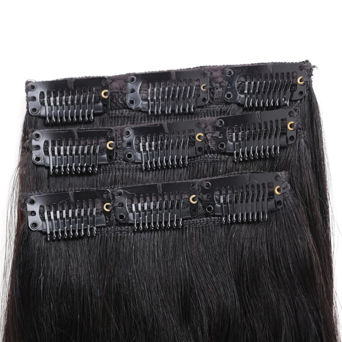 BHF Remy Human Hair Clip-In Extensions — Straight Full Head Set