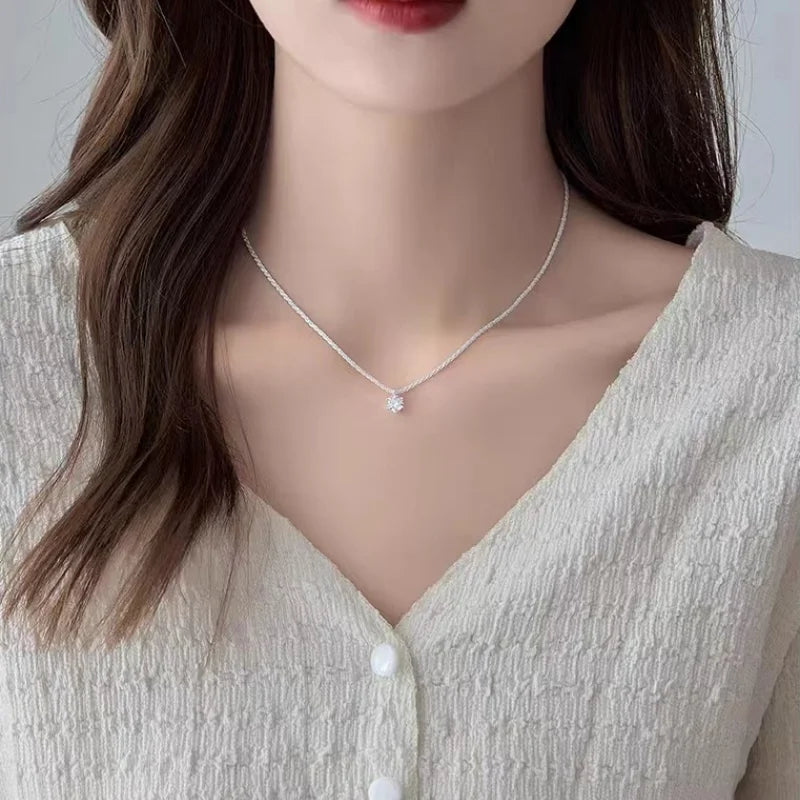 ALCADEN Classic Cross Pendant Necklace — Geometric Stainless Steel Choker