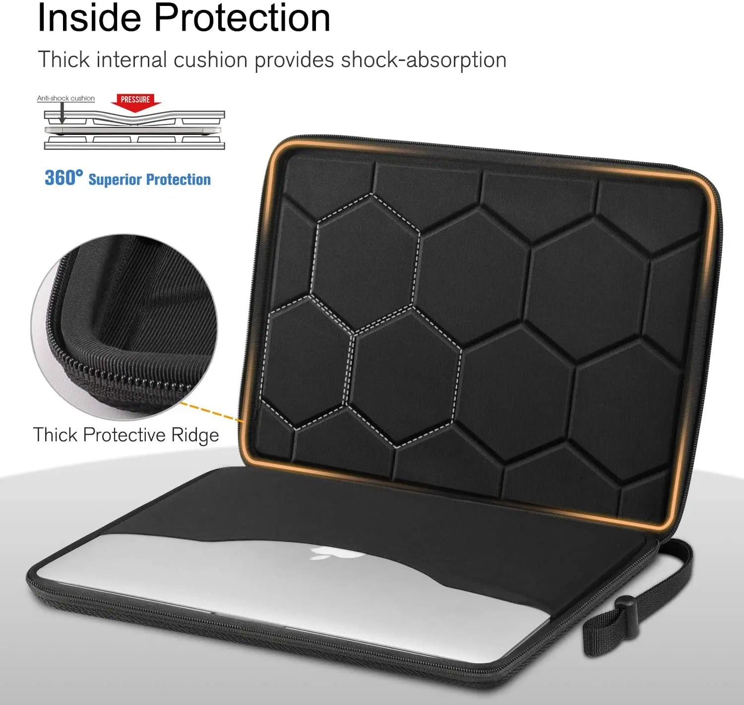 EGYAL Shockproof Laptop Sleeve — Waterproof EVA Protective Carrying Case