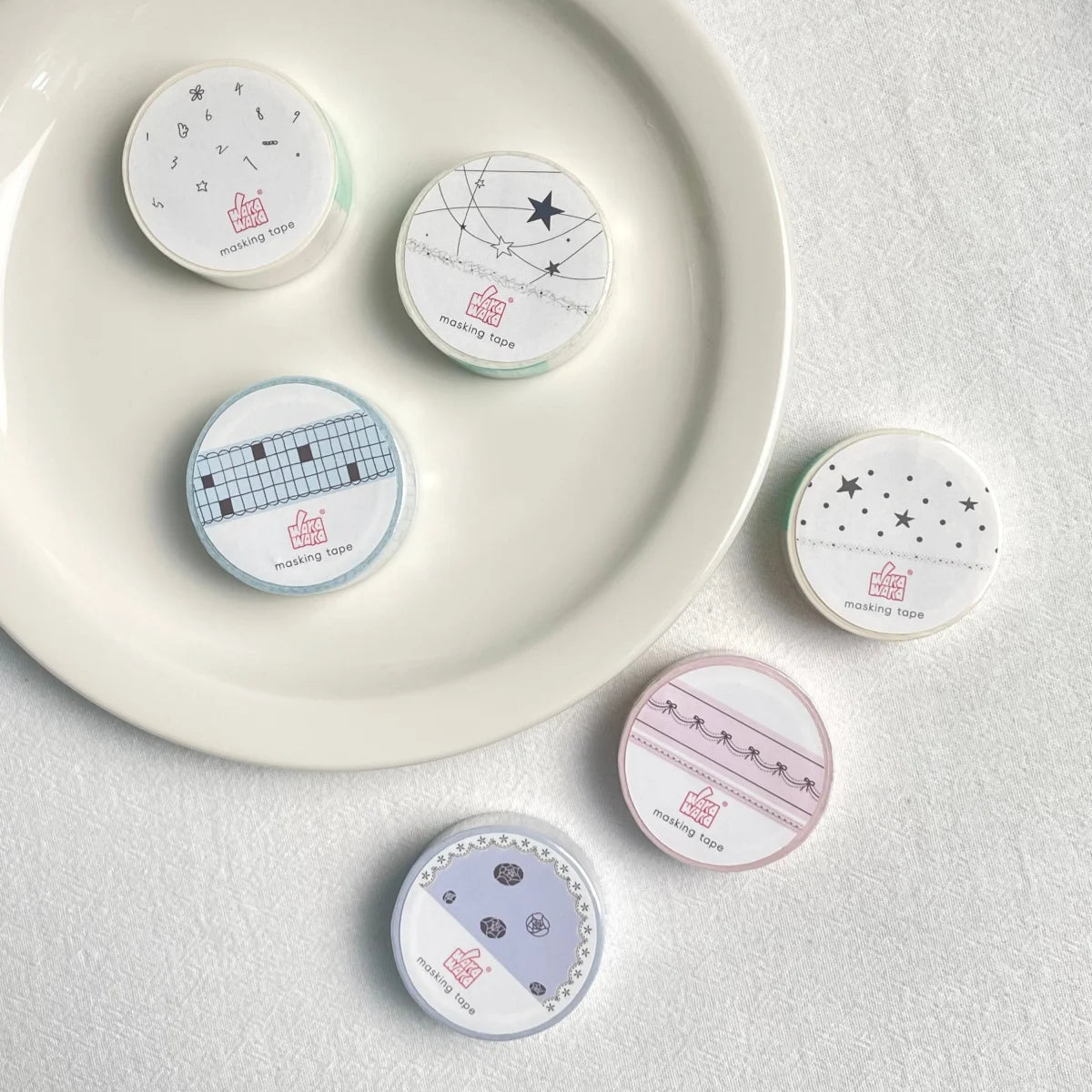 Holographic Silver Washi Tape Set — Decorative Masking Tape for Scrapbooking