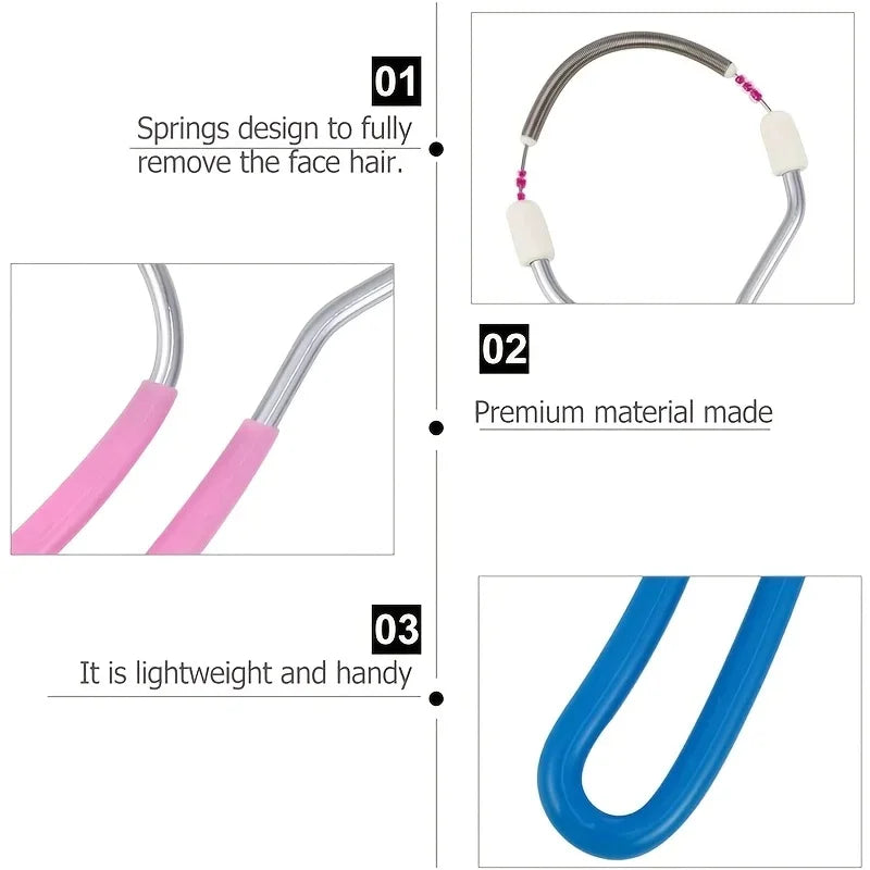 Facial Epilator Spring Roller — Portable Hair Removal Tool for Face and Chin