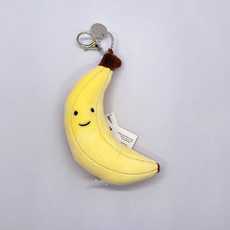 WANGYIXIN Plush Keychain Charm — Cute Marshmallow & Animal Backpack Accessory
