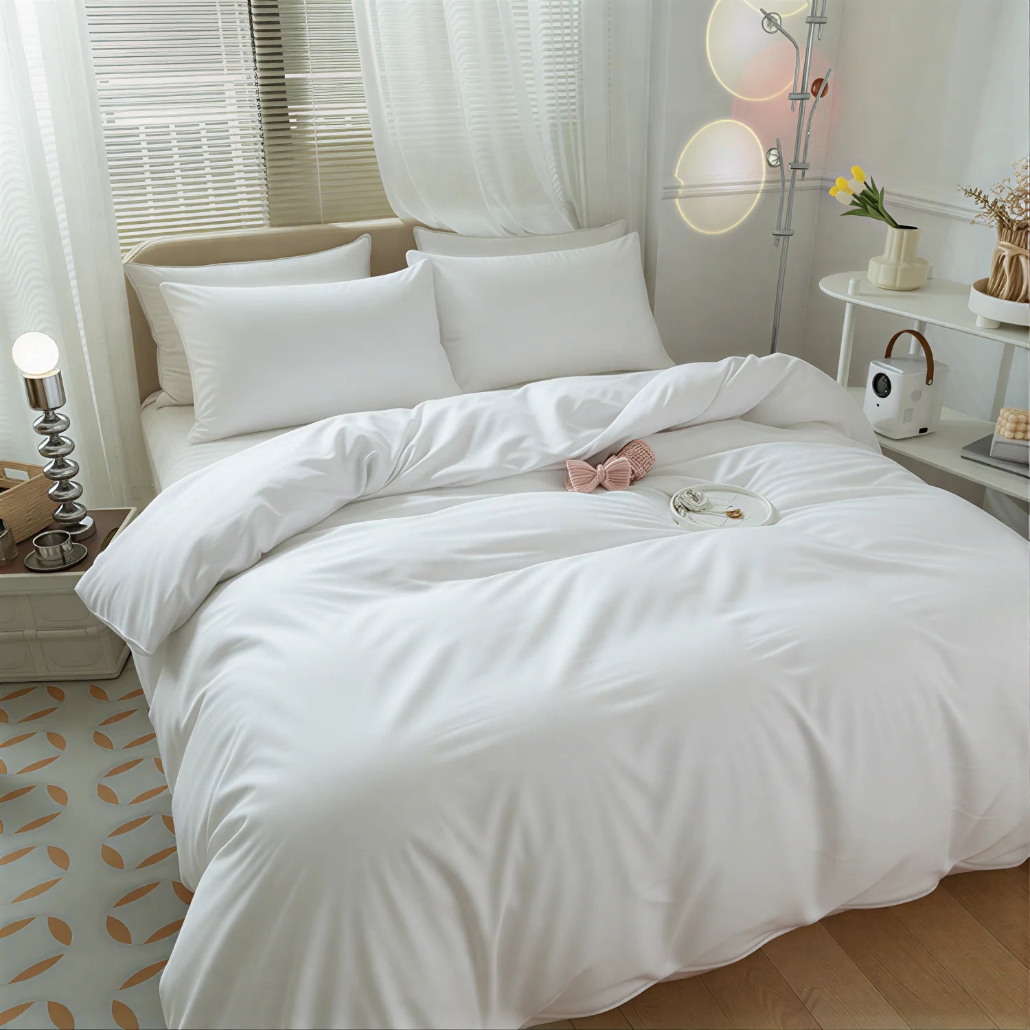 Ultra Soft Solid Color Bedding Set — Breathable Duvet Cover & Pillowcase Kit