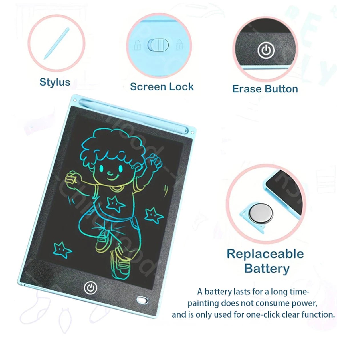 RSP 8.5 Inch LCD Drawing Tablet — Portable Electronic Writing Board for Kids