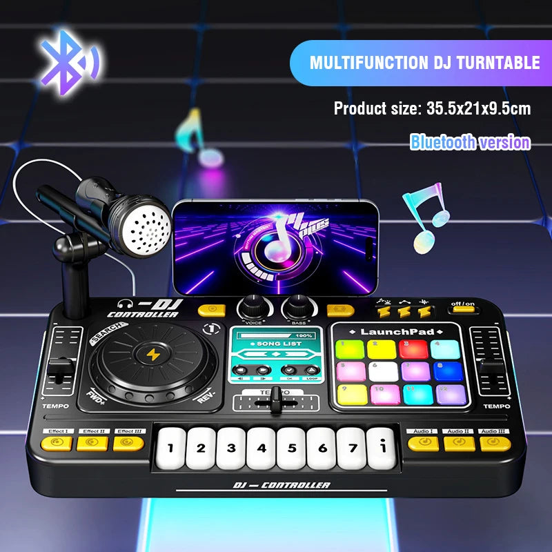 CONUSEA Kid DJ Mixer — Musical Instrument with Bluetooth & Microphone